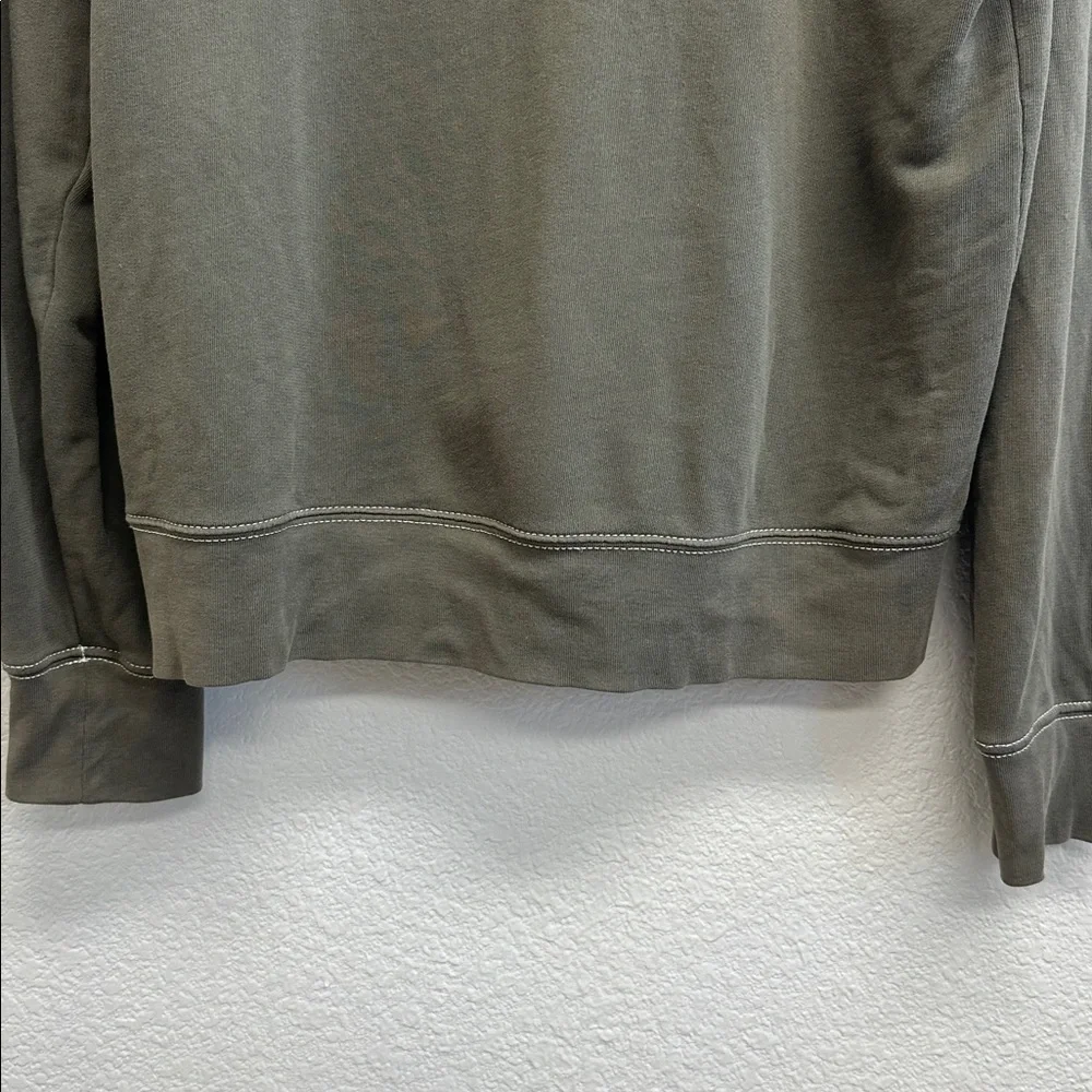True Religion Buddha Logo Zip Sweatshirt Men khaki green hoodie